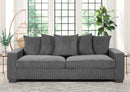 Luxe Sofa With 5 Matching Toss Pillows, Sleek Design, Spacious And Comfortable 3 Seater Couch by HouseOfZazla