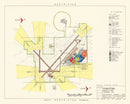 Vintage Map of Youngstown Municipal Airport, 1951