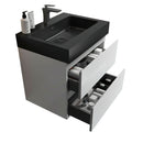 Alice - Bathroom Vanity With Large Storage, Sink Wall Mounted Floating Bathroom Vanity For Modern Bathroom, One-Piece Sink Basin Without Drain And Faucet by HouseOfZazla