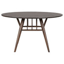 Shirley - Round Dining Table - Dark Walnut by HouseOfZazla