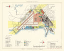 Vintage Map of Brookley Air Force Base, 1952
