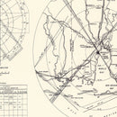 Vintage Map of the Brookley Air Force Base Vicinity, 1952