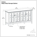 Artisan - Handcrafted Wide 4 Door Storage Cabinet by HouseOfZazla