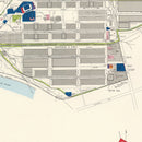 Vintage Map of Cheli Air Force Depot, 1952