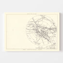 Vintage Map of the Cheli Air Force Depot Vicinity, 1952