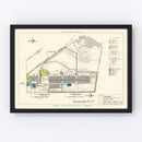 Vintage Map of Gadsden Specialized Air Force Depot, 1952