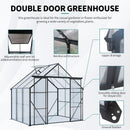 Double Door Polycarbonate house Raised Base And Anchor Aluminum Heavy Duty Walk In houses For Outdoor Backyard In All Season by HouseOfZazla