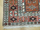 4' X 7' Antique Handmade Turkish Melas Oushak Wool Rug