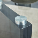 A rectangular modern and fashionable coffee table with tempered glass tabletop and black MDF legs. Suitable for living room.47.2"x25.5"x18"