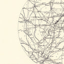 Vintage Map of the Gentile Specialized Air Force Depot Vicinity, 1952