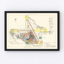 Vintage Map of Hill Air Force Base, 1952