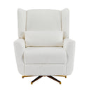 Power Recliner Chair Swivel with Boucle Upholstery and 360° Swivel by HouseOfZazla