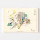 Vintage Map of Kelly Air Force Base, 1952