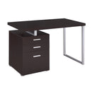 3-Drawer Office Desk in Cappuccino Finish