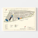 Vintage Map of Mallory Specialized Air Force Depot, 1952