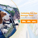 Small Dog Car Seat with Harness Center Console Pet Booster Seat Travel Car Seat with Side Pocket Cotton Velvet Cushion for Dogs Cats Up to 9LBS