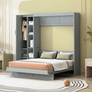 Murphy Wall Bed With Shelves, Wardrobe And LED Lights by Unique Piece Furniture