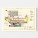 Vintage Map of McClellan Air Force Base, 1952
