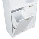 Freestanding Tall Storage Cabinet With 2 Tilt-Out Hampers by HouseOfZazla