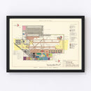 Vintage Map of McClellan Air Force Base, 1952