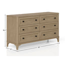 6 Drawer Dresser - Sand - Wood by HouseOfZazla