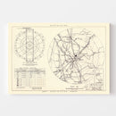 Vintage Map of the McClellan Air Force Base Vicinity, 1952