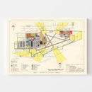 Vintage Map of Norton Air Force Base, 1952