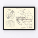 Vintage Map of the Norton Air Force Base Vicinity, 1952