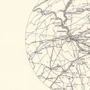 Vintage Map of the Olmsted Air Force Base Vicinity, 1951