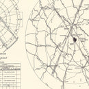 Vintage Map of the Robins Air Force Base Vicinity, 1952
