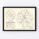 Vintage Map of the Robins Air Force Base Vicinity, 1952