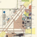 Vintage Map of Tinker Air Force Base, 1952