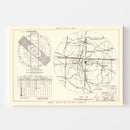 Vintage Map of the Tinker Air Force Base Vicinity, 1952