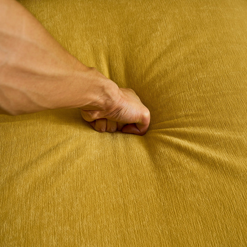 83" Modern Sectional Sofas Couches Velvet L-Shaped Couches for Living Room, Bedroom, Yellow