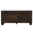 Edwyn - Server With Marble Top - Natural Marble Top & Espresso Finish by Unique Piece Furniture