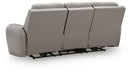 Real Moments - Power Reclining Sofa With Audio Seating - Ash