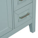 30" Bathroom Vanity Without Sink, Cabinet Base Only, Bathroom Cabinet With Drawers - Green by HouseOfZazla