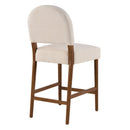 26'' Seat Height Fabric & Rubberwood Bar Stool by HouseOfZazla