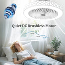 19 Inch Ceiling Fan with Light Low Profile Flush Mount Fan-White by LJGDeals