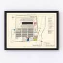 Vintage Map of Wilkins Air Force Depot, 1952