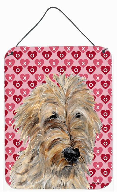 Golden Doodle 2 Hearts and Love Wall or Door Hanging Prints SC9715DS1216