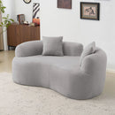 Modern Curved Loveseat by Unique Piece Furniture