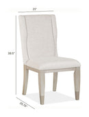 Lenox - Upholstered Host Side Chair (Set of 2) - Warm Silver