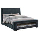 Sebastian - Upholstered Bed With Built-In Flame Visualizer And Bluetooth Speaker by HouseOfZazla