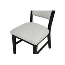 Dining Kitchen Side Chair With Curved Back Design (Set of 2) - Black / Gray by HouseOfZazla