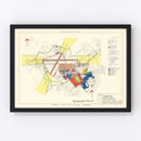 Vintage Map of Cambridge Research Center, 1952