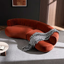 Modern Curved Sofa with Elegant Crescent Silhouette Design