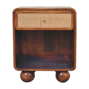 Open Woven Bedside Table, 1 Drawer - Chestnut by Unique Piece Furniture