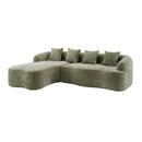 Modular L-Shape Sectional Sofa With Curved Chaise by HouseOfZazla