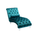 Chaise Lounge Indoor, Button Tufted Upholstered Chaise Lounge Chair With Pillow by HouseOfZazla
